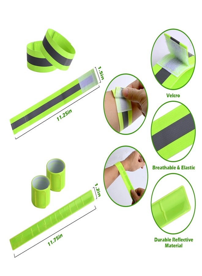 Jaxbo 5 Pcs Reflective Running Gear, High Visibility Reflective Sash for Walking at Night，Reflective Vest with Reflective Armbands,Perfect for Men, Women and Kids Walking Running Cycling - Image 4