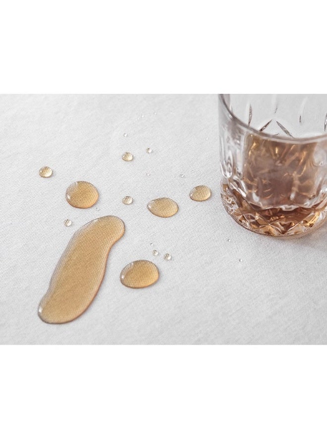 Anna 120*170cm Easy-Clean Waterproof Oil-Resistant Faux Linen Tassel Edge Tablecloth - Image 4