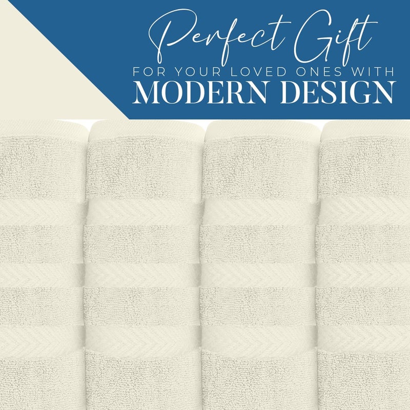 DAN RIVER 2 Pack Luxury Bath Sheets 35x70, 600 GSM, Soft & Quick Dry 100% Ring Spun Cotton Towels Ideal for Hotels, Spas, Gyms & Salons Extra Large, Ivory - Image 4