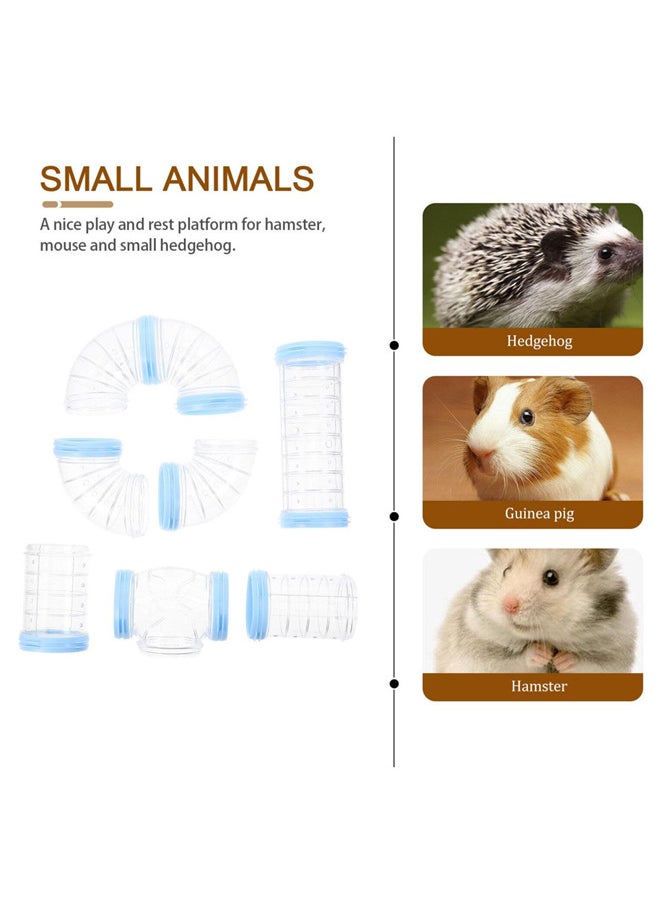 Neostyle - 8 PCS Hamster Tube Set, Transparent DIY Connection Adventure Tunnel Expansion (White(diameter 5.5cm)) - Image 1