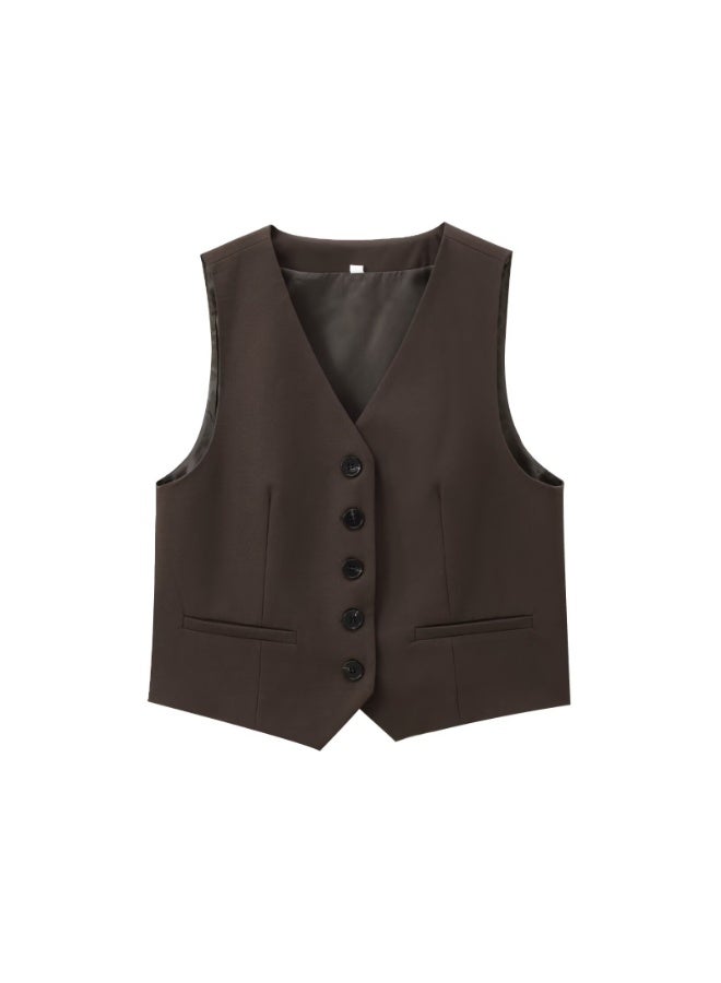 Shougu New Fashionable Casual Women's Suit Vest - Image 1