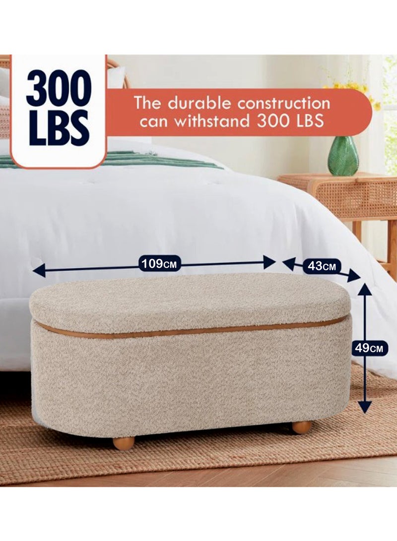 Modern Storage Bench For Bedroom, Living Room 109*43*49 CM - Image 4