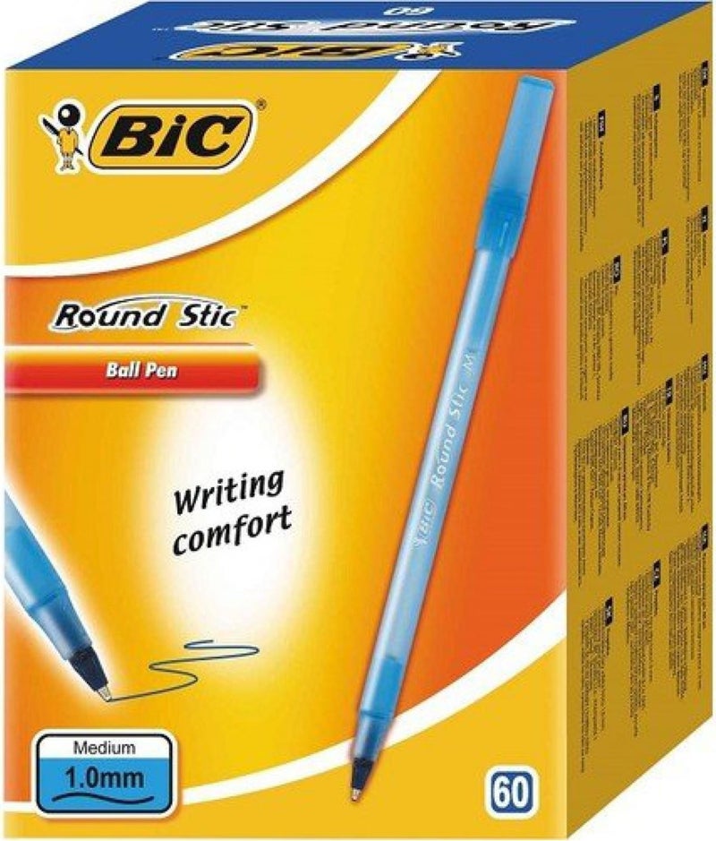 Bic Round Stic Ballpoint Pen Blue 60's - Image 1