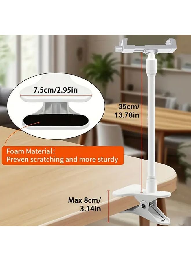 وايت 13 78 بوصة حامل مراقبة أطفال قابل للتعديل مع ذراع مرن طويل وتركيب مشبك آمن - Image 1