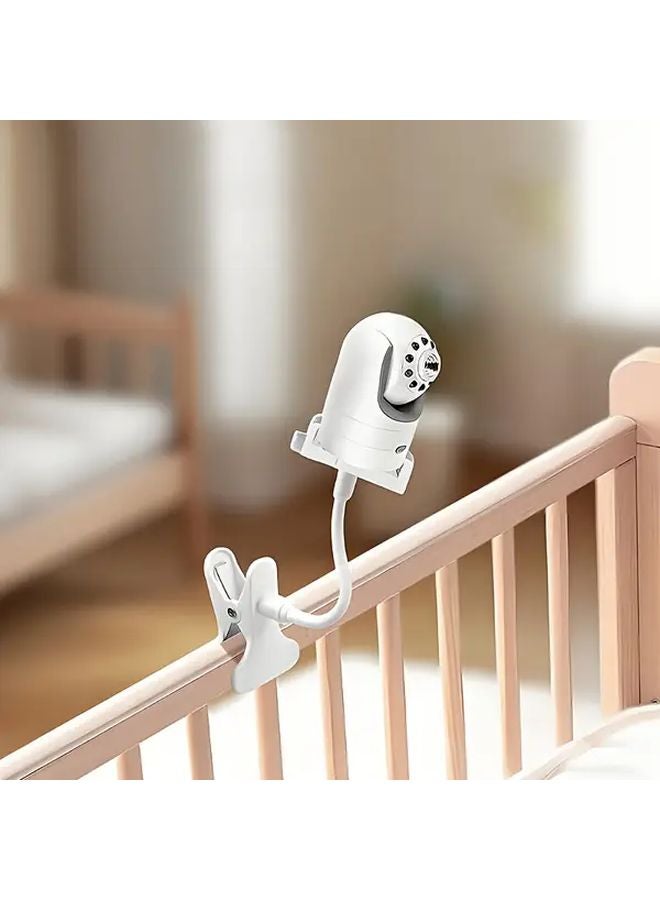 وايت 13 78 بوصة حامل مراقبة أطفال قابل للتعديل مع ذراع مرن طويل وتركيب مشبك آمن - Image 2