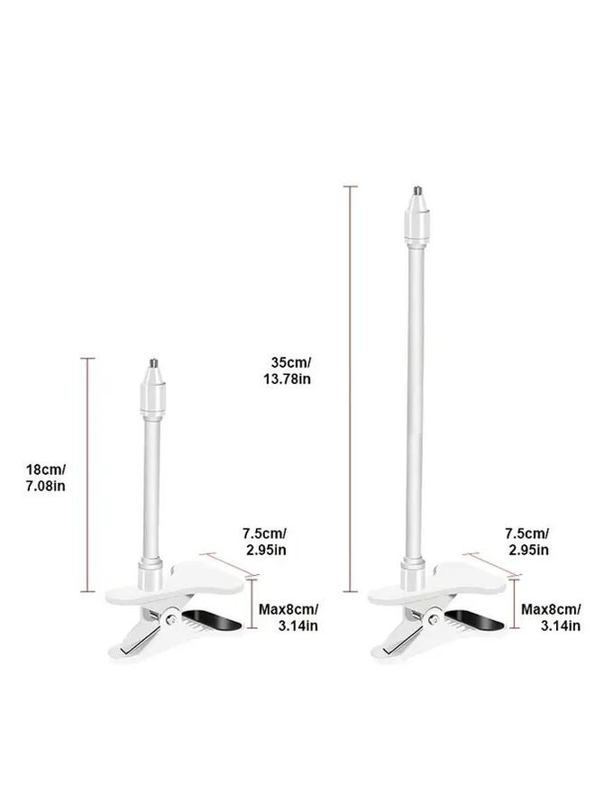 وايت 13 78 بوصة حامل مراقبة أطفال قابل للتعديل مع ذراع مرن طويل وتركيب مشبك آمن - Image 3