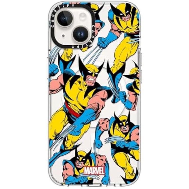 كاستيفي CASETiFY Clear iPhone 14 Case 【Deadpool & Wolverine Co-Lab/Not Yellowing / 6.6ft Drop Protection/Magsafe】 - Wolverine Pattern Case - Clear - Image 1