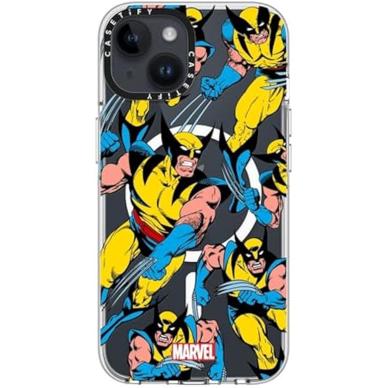 كاستيفي CASETiFY Clear iPhone 14 Case 【Deadpool & Wolverine Co-Lab/Not Yellowing / 6.6ft Drop Protection/Magsafe】 - Wolverine Pattern Case - Clear - Image 5