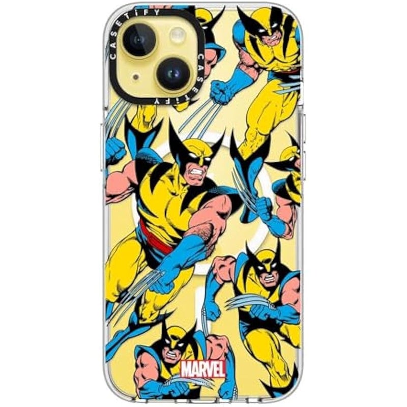 كاستيفي CASETiFY Clear iPhone 14 Case 【Deadpool & Wolverine Co-Lab/Not Yellowing / 6.6ft Drop Protection/Magsafe】 - Wolverine Pattern Case - Clear - Image 3