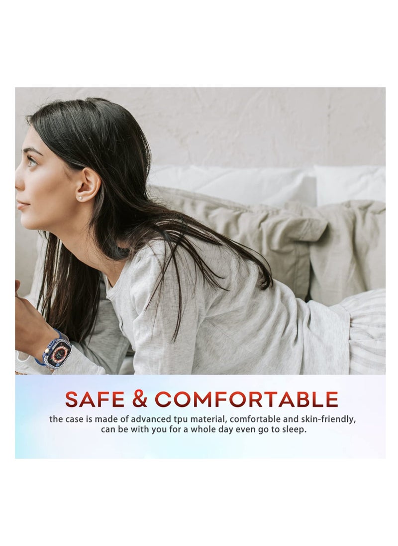 Compatible Apple Watch Ultra Case 49mm, Hard PC Proetective Bumper, Soft TPU Watch Case, NO Screen Protector, Cover Frame for Apple Watch - Image 4