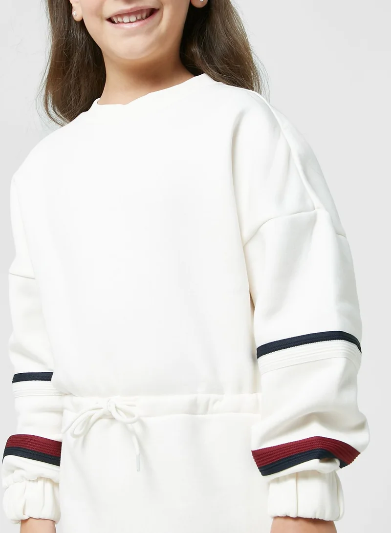 TOMMY HILFIGER Kids Global Striped Sweat Dress