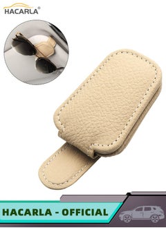 HACARLA 2 Pcs Car Visor Leather Sunglasses Holder Car Visor Universal Magnetic Adsorbed Eyeglasses Hanging Clip Genuine Storage Clip Ticket Card Clip Car Visor Accessories  - Image 4
