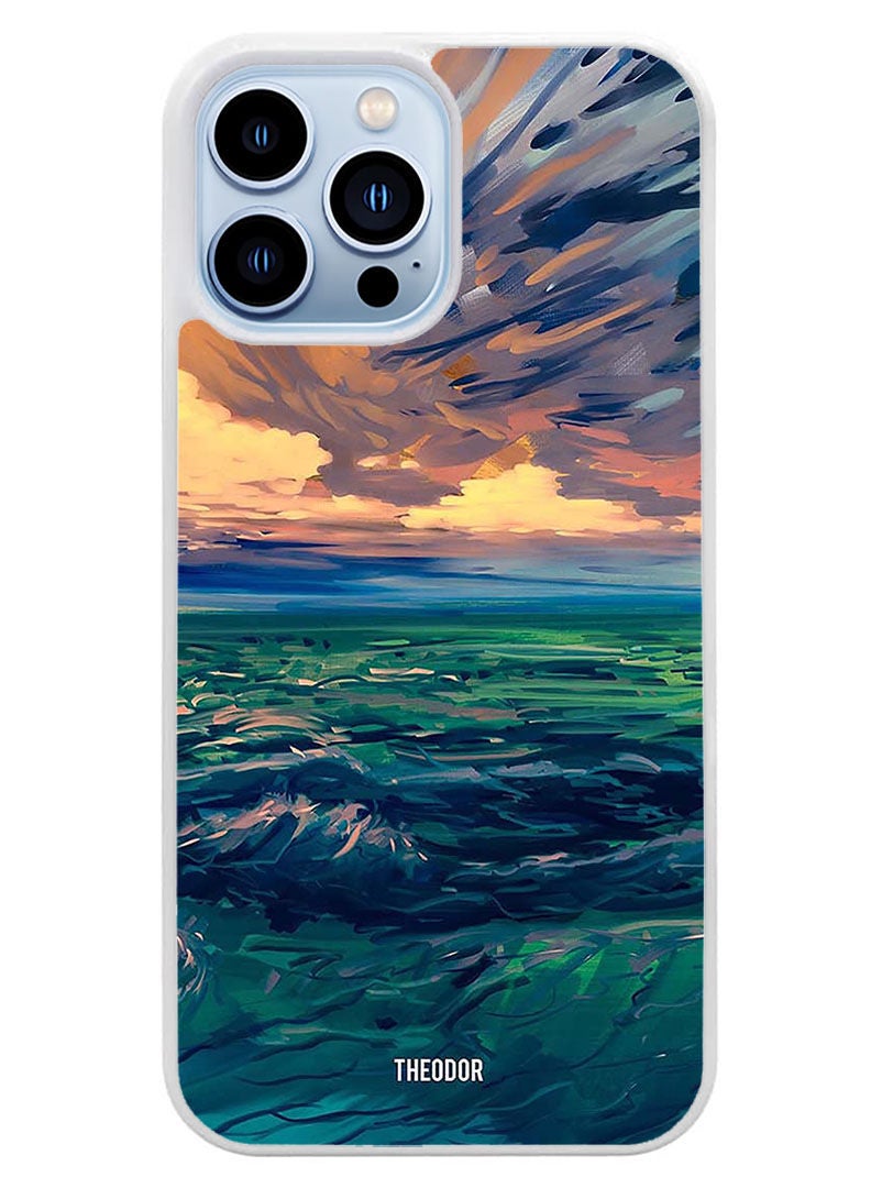 Theodor Protective Case Cover For APPLE IPHONE 14 Pro Max Landscape(White Bumper) - Image 1