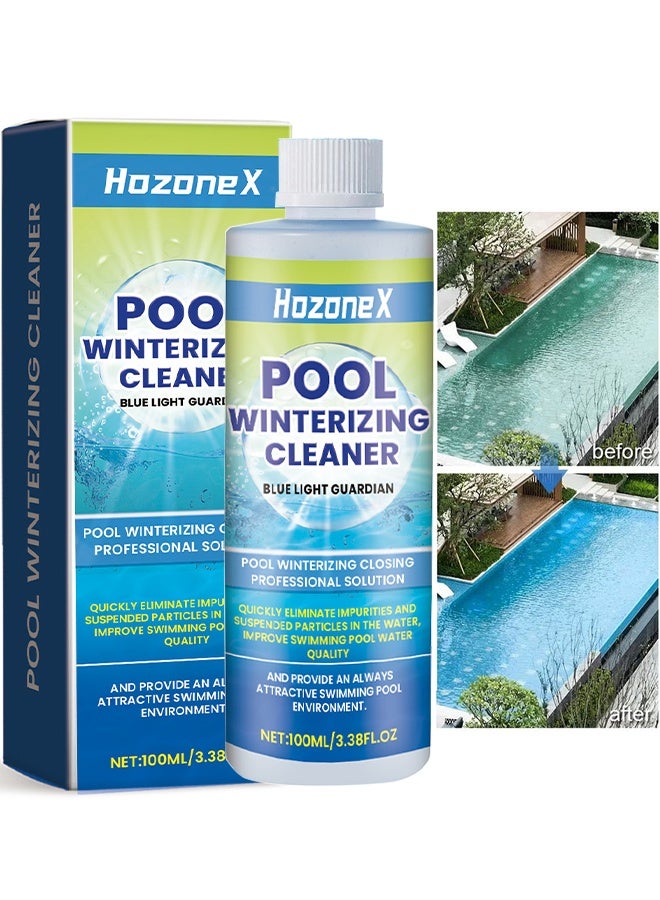 HOZONEX Pool Clarifier - Ultimate Clarity Booster For Crystal Clear Water, Fast Acting & Long Lasting, Reduces Cloudiness, Enhances Filter Performance, Safe For All Pools, 100ml - Image 1