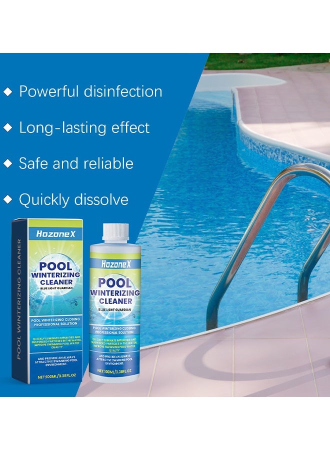 HOZONEX Pool Clarifier - Ultimate Clarity Booster For Crystal Clear Water, Fast Acting & Long Lasting, Reduces Cloudiness, Enhances Filter Performance, Safe For All Pools, 100ml - Image 2