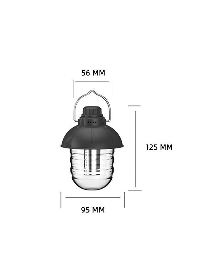 Multifunctional Outdoor Metal Handle Retro Lantern Camping Rechargeable Portable Tent Light Stepless Dimming Fishing Travel Lighting Equipment Greem - Image 3