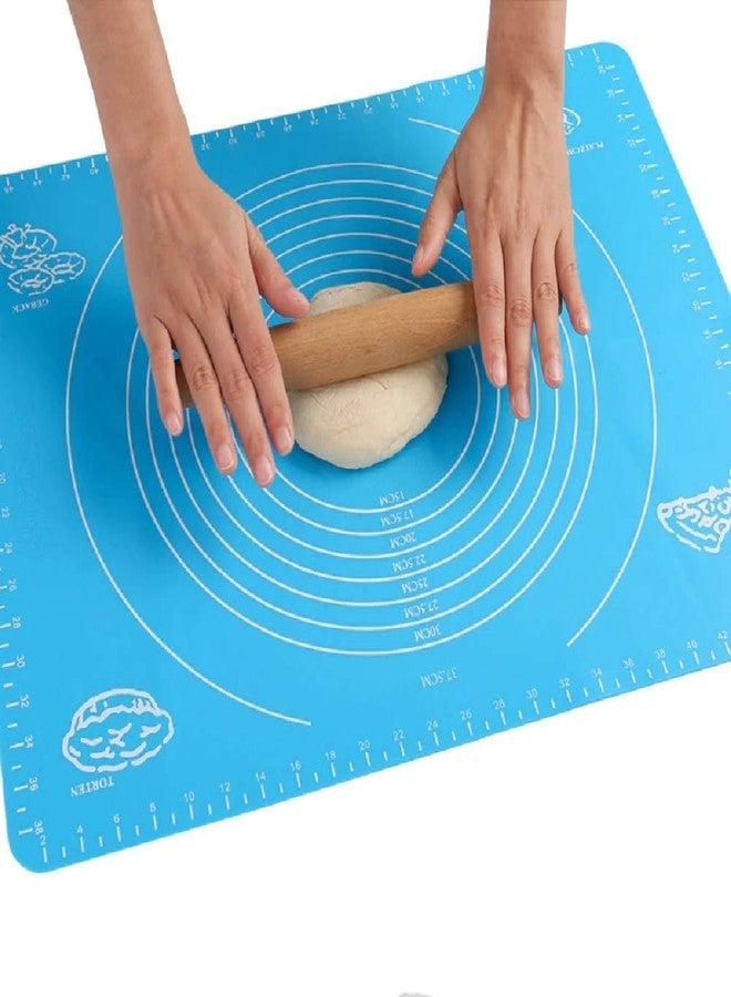 ADICTUM Non-Stick Reusable Non-Stick Kneading Dough Mats Bakery Measuring Silicon Mat, (50 x 40 cm, Random Color) - Image 1