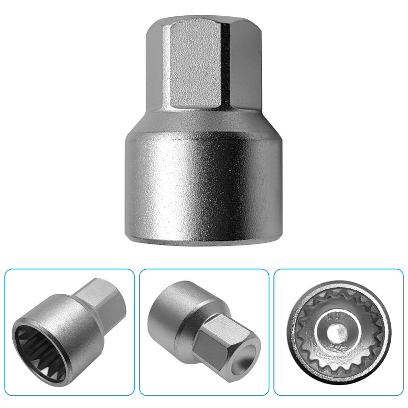 Wheel Locking Nut Key Replacement for Porsche, 64 Thin-walled Wheel Lock Nut Socket Adapter, Wheel Anti-Theft Lug Nut Removal Tool - Image 3