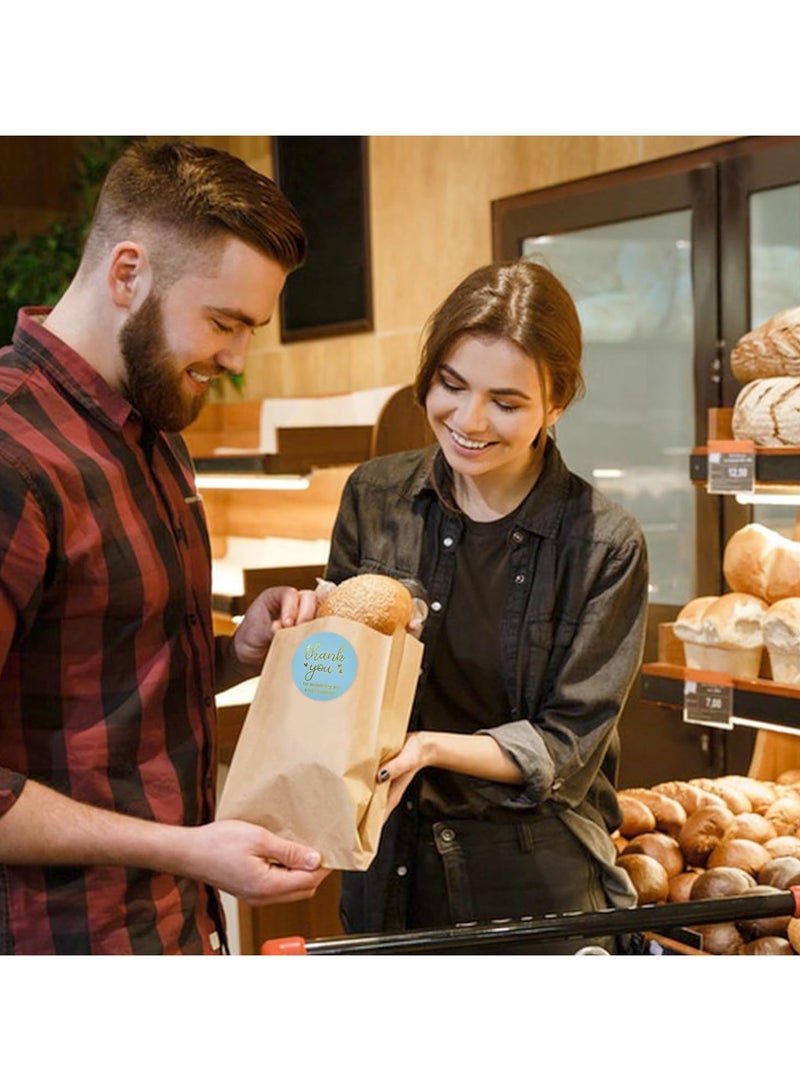 قوس قزح أورينبو ملصقات شكرًا لدعمك لشركتي الصغيرة، 500 قطعة، مقاس 1.5 بوصة، ملصقات شكرًا للتغليف، ملصق شكرًا بورق ذهبي أزرق، للشركات الصغيرة، للمظاريف، الأختام، متاجر تجار التجزئة - Image 5