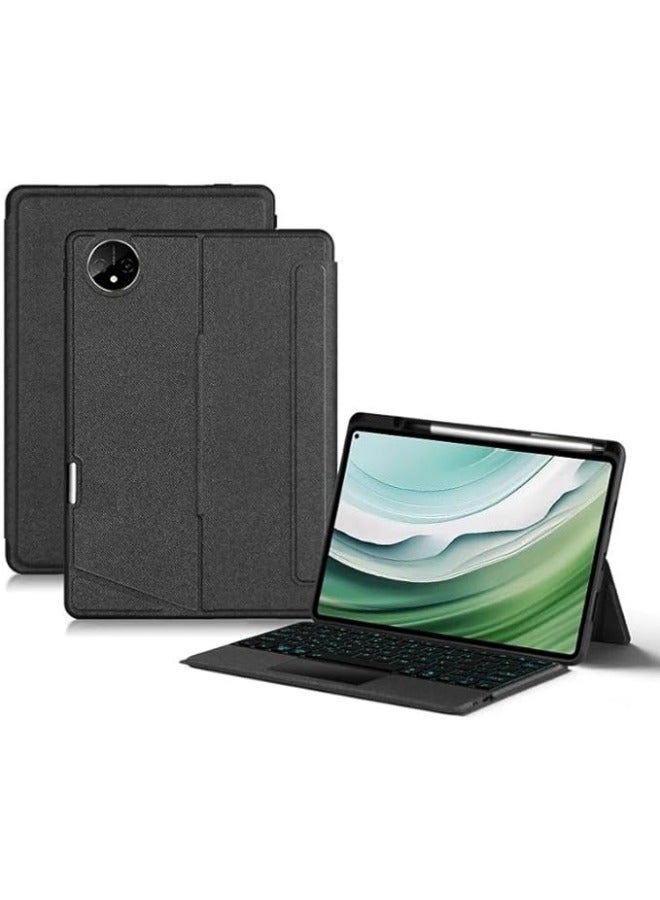 Keyboard Case Touch for MatePad Pro 11 inch 2024/2022, Detachable Backlight Keyboard with Any-Angle Kickstand  Leather Cover  Pencil Holder for MatePad Pro 11 - Image 1