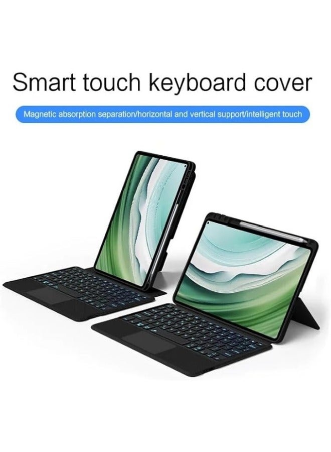 Keyboard Case Touch for MatePad Pro 11 inch 2024/2022, Detachable Backlight Keyboard with Any-Angle Kickstand  Leather Cover  Pencil Holder for MatePad Pro 11 - Image 2