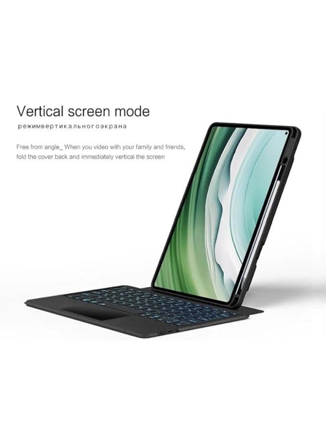 Keyboard Case Touch for MatePad Pro 11 inch 2024/2022, Detachable Backlight Keyboard with Any-Angle Kickstand  Leather Cover  Pencil Holder for MatePad Pro 11 - Image 4