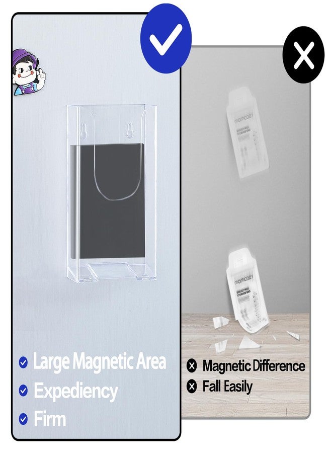XGKHOM Magnetic Breastmilk Bag Holder for Fridge, Empty Breastmilk Storage Bag Organizer with Powerful Magnet or Screw Mount, Fits Lansinoh, Medela, Momcozy and All Breastmilk Storage Bags for Freezer - Image 4