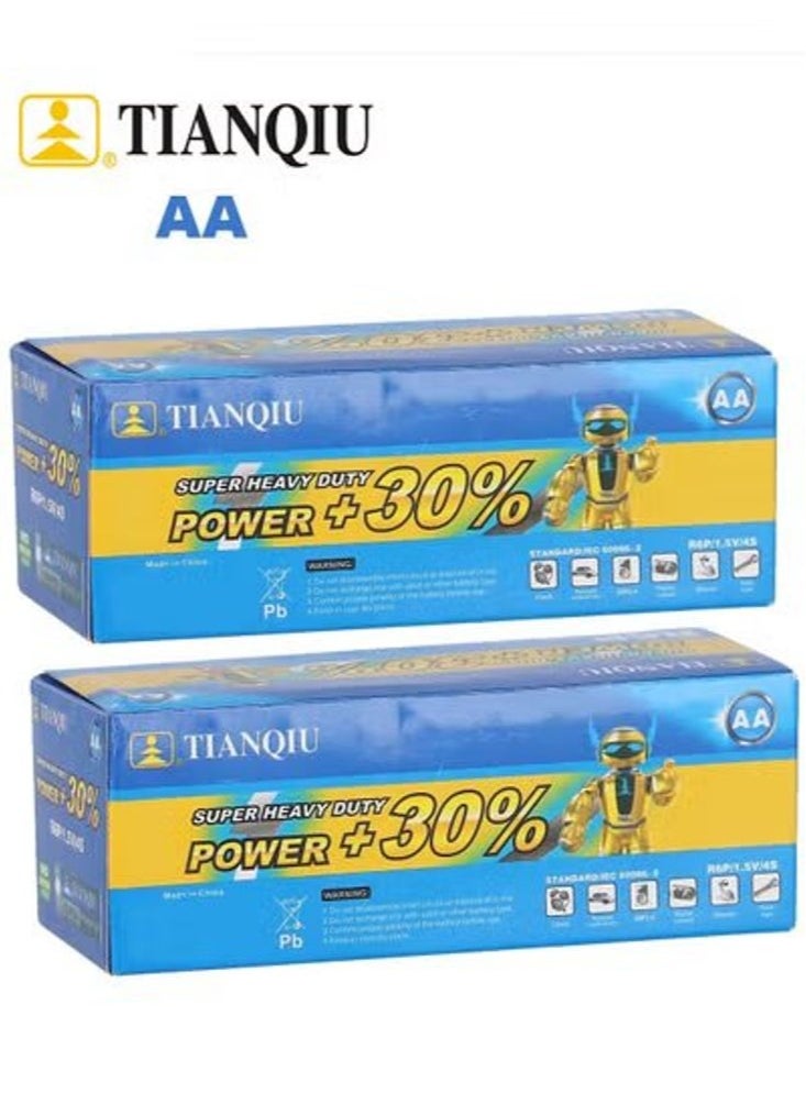 TIANQIU 80-Pieces Tianqiu Super Heavy Duty (AA) R6P 1.5V Batteries  - Image 1