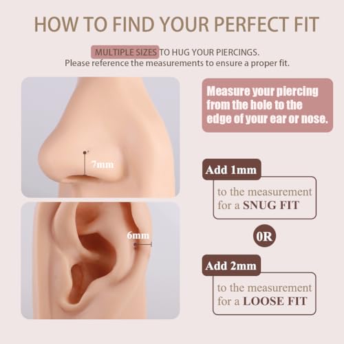 FANSING 20g Nose Rings Surgical Steel 20 Gauge Nose Hoop 7mm Cartilage Earring Hoop Helix Daith Tragus Piercing Jewelry - Image 5
