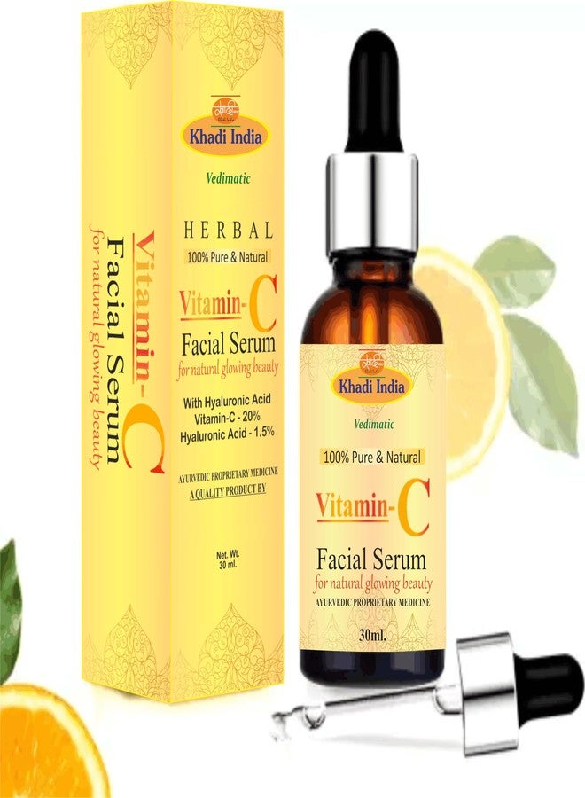 Vedimatic Khadi Natural Herbal Bright Complete Night Vitamin C Serum, 10% Pure Vitamin C, For Bright Skin, PM Routine, All Skin Types 30ml. - Image 4