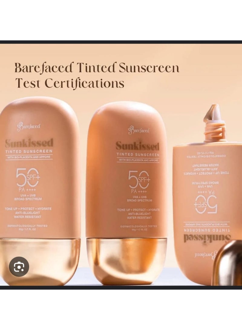واقي شمس ملون صن كيسد بالبيو-بلاسنتا والتفاح SPF50+ PA++++ 50 جرام - مقاوم للماء، موحد للون، مرطب وحماية من الضوء الأزرق