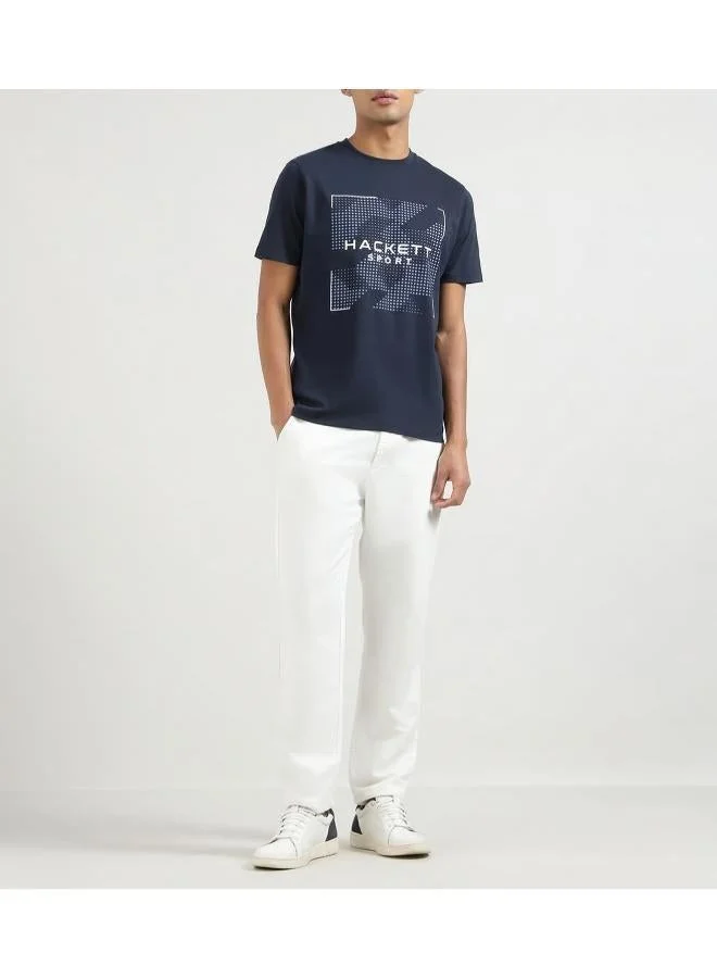 Hackett  Navy Regular Fit Printed T-Shirt for Men | Best Price UAE