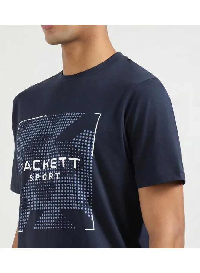 Hackett  Navy Regular Fit Printed T-Shirt for Men | Best Price UAE