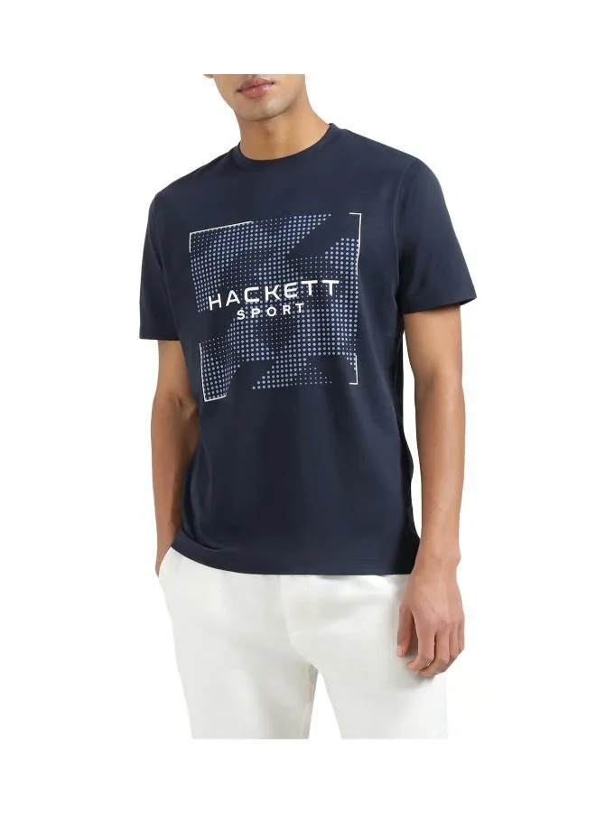 Navy Regular Fit Printed T-Shirt