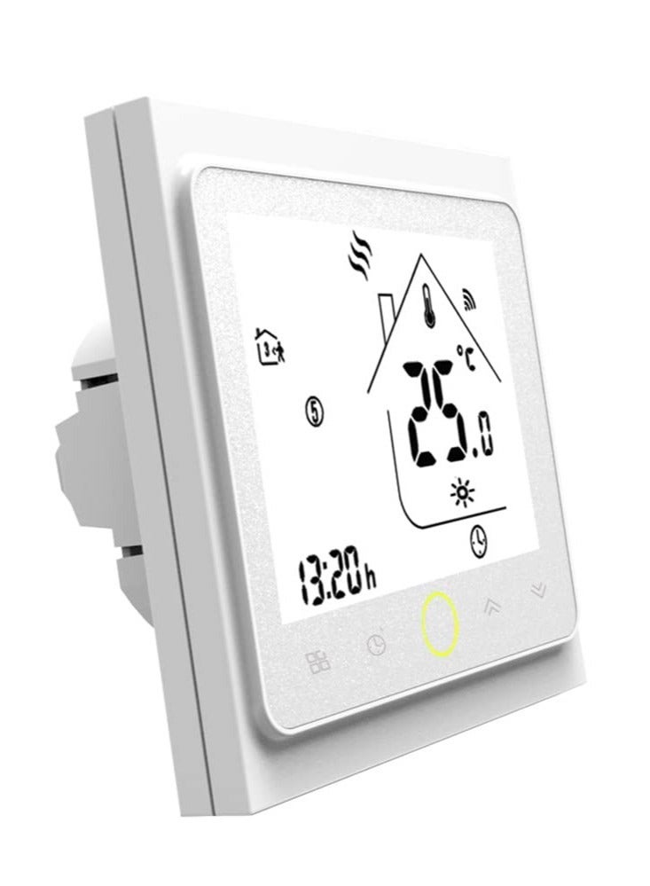 SOLARAE Smart Thermostat, WiFi Thermostat, Energy Saving Thermostat, LCD Touch Screen Temperature Controller with Alexa, for Electric Heating, Gas Boiler, Floor Heating (White) - Image 2