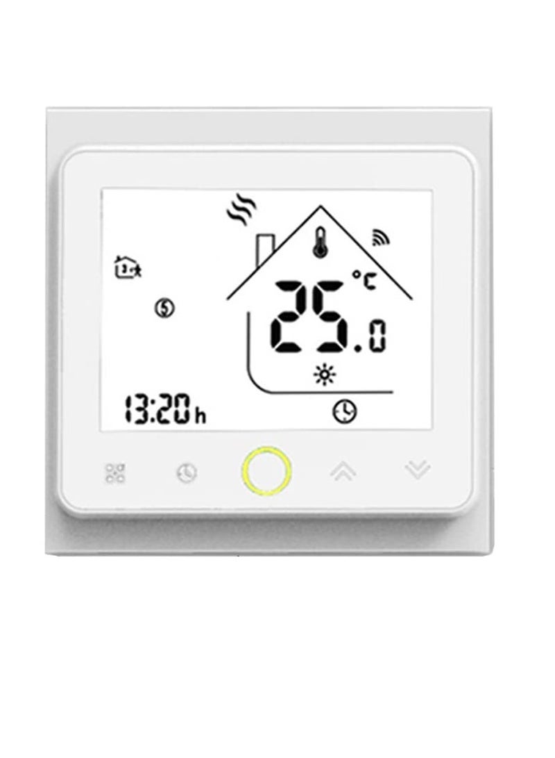 SOLARAE Smart Thermostat, WiFi Thermostat, Energy Saving Thermostat, LCD Touch Screen Temperature Controller with Alexa, for Electric Heating, Gas Boiler, Floor Heating (White) - Image 1