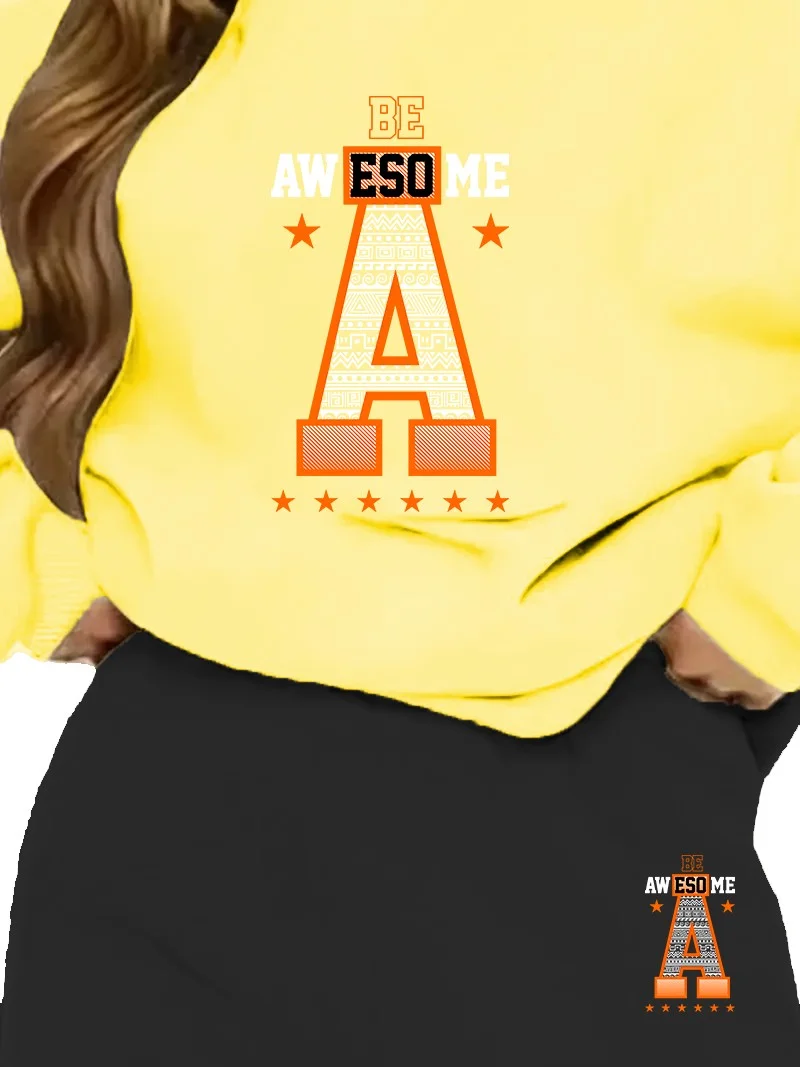 DogFish Tracksuit Set Oversize Avesome Printed Tracksuit Set,lover,couple Combination Yellow