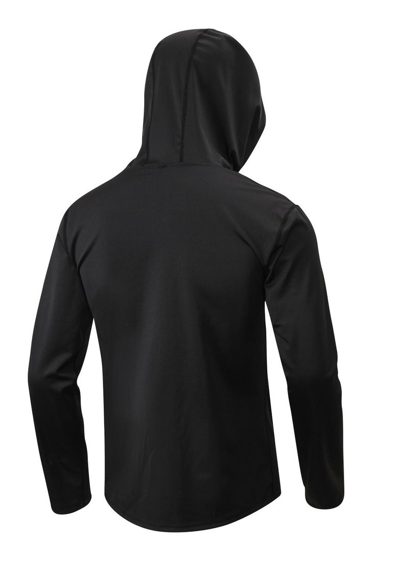 Loquat Men Quick Dry Breathable Elastic Coat Black  - Image 2