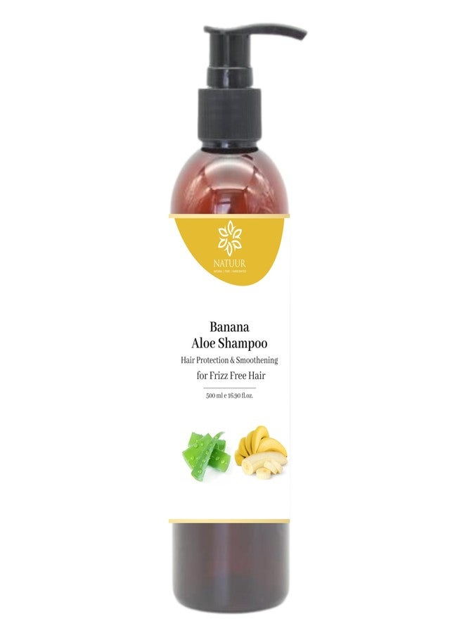 NATUUR Banana & Aloe Vera Kids Shampoo 500ml | Anti-Frizz & Smoothening | No Tears | Gentle & Safe | Sulfate-Free | Nourishes Scalp | For Soft, Tangle-Free Hair | Ideal for Daily Use - Image 1