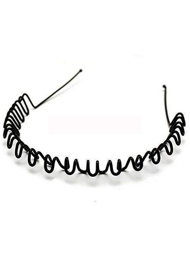 NPRC Unisex Black Metal Curler Zigzag Wavy Hair Band - Image 4