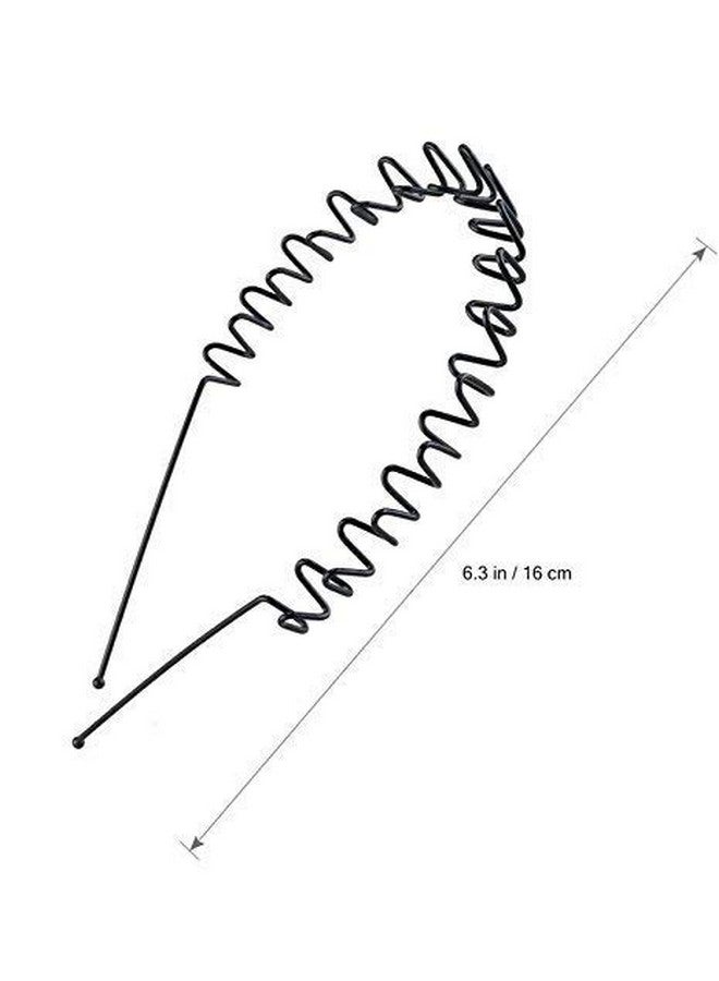NPRC Unisex Black Metal Curler Zigzag Wavy Hair Band - Image 3