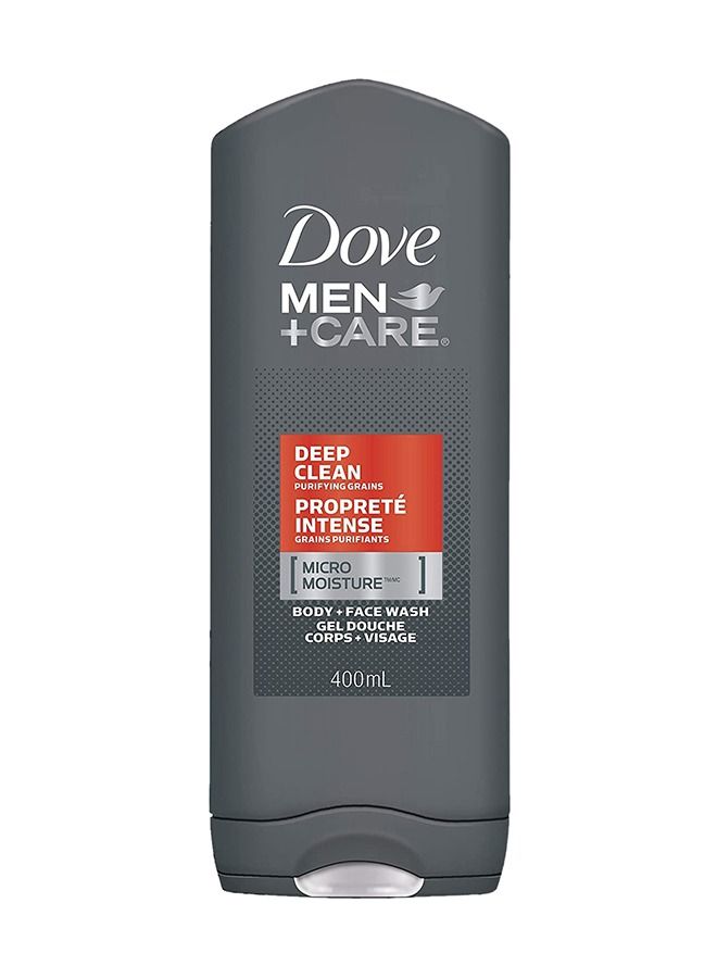 Dove Men+Care Body and Face Wash for hydrated skin Deep Clean with purifying grains 400 ml