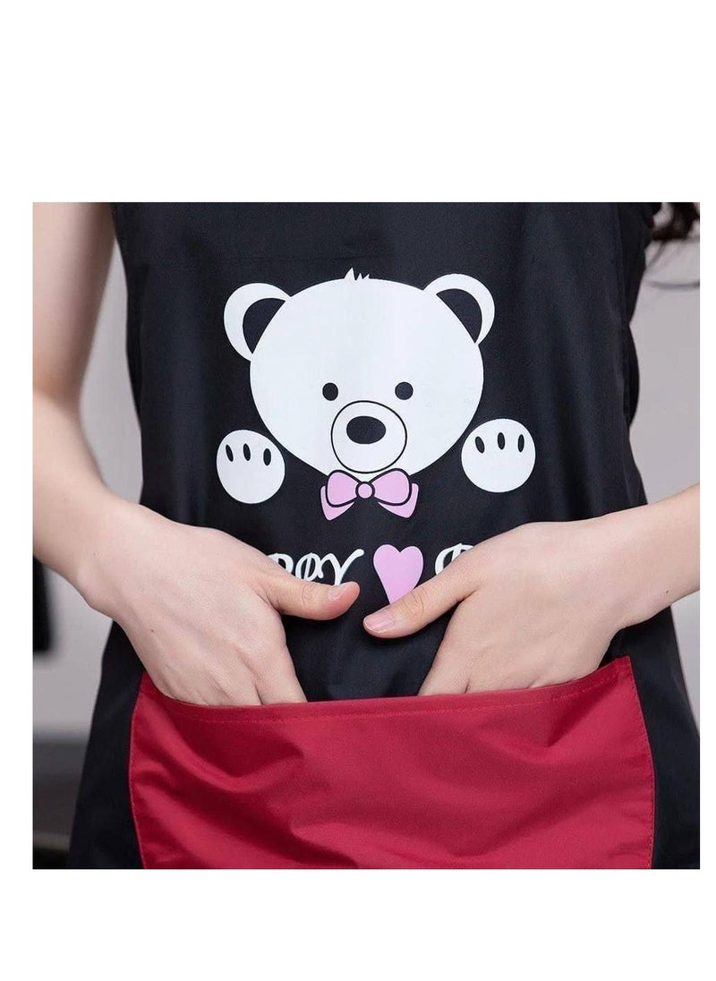 Generic - Waterproof kitchen bib with front pockets, with sides of microfiber towels for wiping hands, water and oil resistant, suitable for men and women multicolor - Image 1