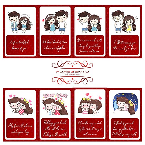 PUREZENTO Love You Forever: Love Story Romantic Cards: Cute Messages Cards Gift For Couples On Anniversaries,Valentines Set Of 9 Cards,Anniversary - Image 2