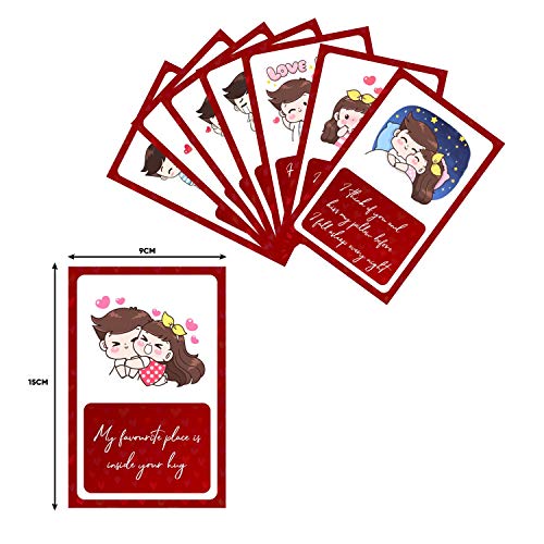 PUREZENTO Love You Forever: Love Story Romantic Cards: Cute Messages Cards Gift For Couples On Anniversaries,Valentines Set Of 9 Cards,Anniversary - Image 4