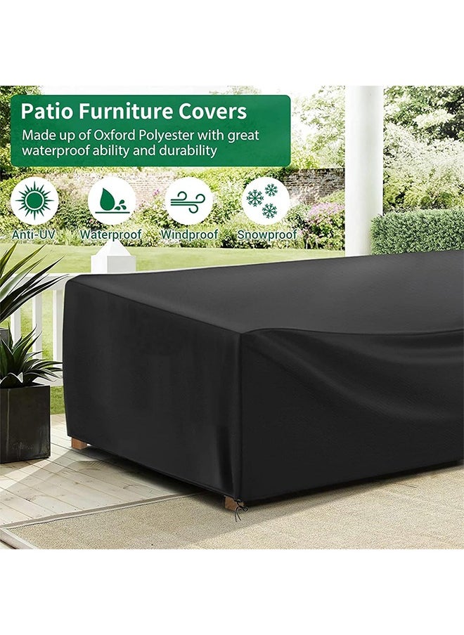 Hihonor - Patio Furniture Set Cover,Outdoor Combination Sofa Cover,Waterproof Sunscreen Dustproof,Wear-Resistant and Durable,Suitable for Table/Chair/Coffee Table(250*200*80cm) - Image 1