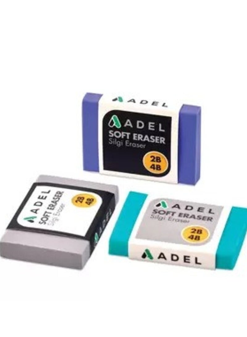 عادل ممحاة أديل ناعمة ٢ب-٤ب، ٣٠ قطعة - ALER2270000008