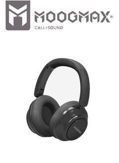 MOOGMAX MX-613 Wireless Bluetooth Headphones with Built-in Microphone for Calls. Bass-free headphones with clear stereo sound. headphones wireless with the latest Bluetooth 5.3 version. headphones bluetooth with up to 18-24 hours of playback time. Foldable, height-adjustable wireless headset. headset wireless compatible with all phones. over ear headphones with comfortable, soft cushions. Moogmax headphones in black.  - Image 1