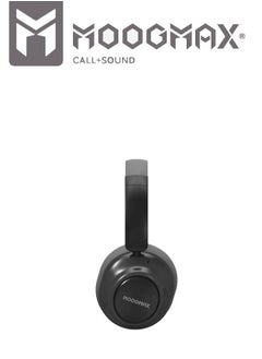 MOOGMAX MX-613 Wireless Bluetooth Headphones with Built-in Microphone for Calls. Bass-free headphones with clear stereo sound. headphones wireless with the latest Bluetooth 5.3 version. headphones bluetooth with up to 18-24 hours of playback time. Foldable, height-adjustable wireless headset. headset wireless compatible with all phones. over ear headphones with comfortable, soft cushions. Moogmax headphones in black.  - Image 2