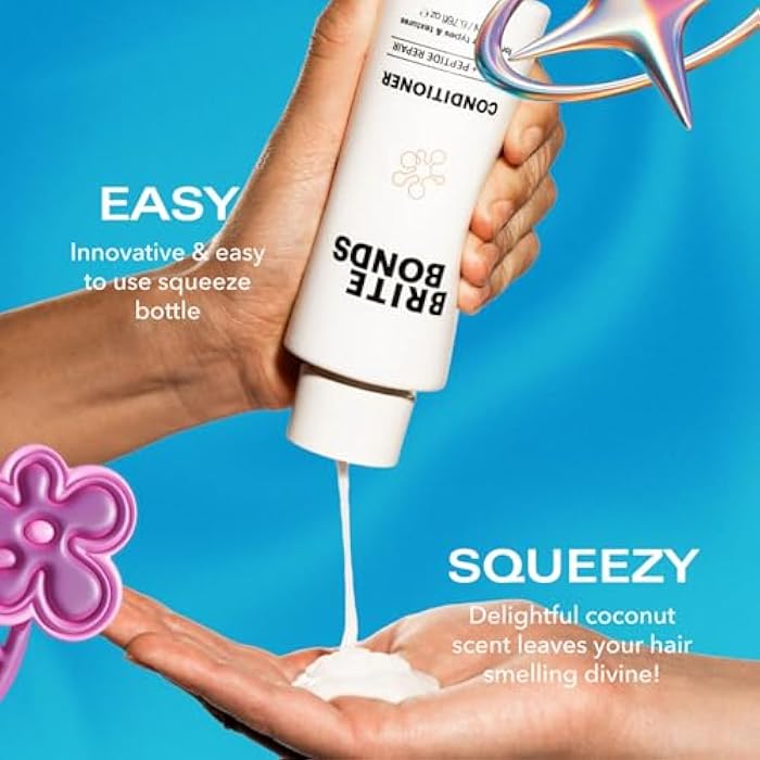 Brite Bonds Repair Conditioner with Peptides - Reverse All Types of Hair Damage & Enhance Shine with Nourishing Oils - Vegan Cruelty-Free Salon Grade - Pairs with Bonds Shampoo (6.76 Fl Oz) - Image 4